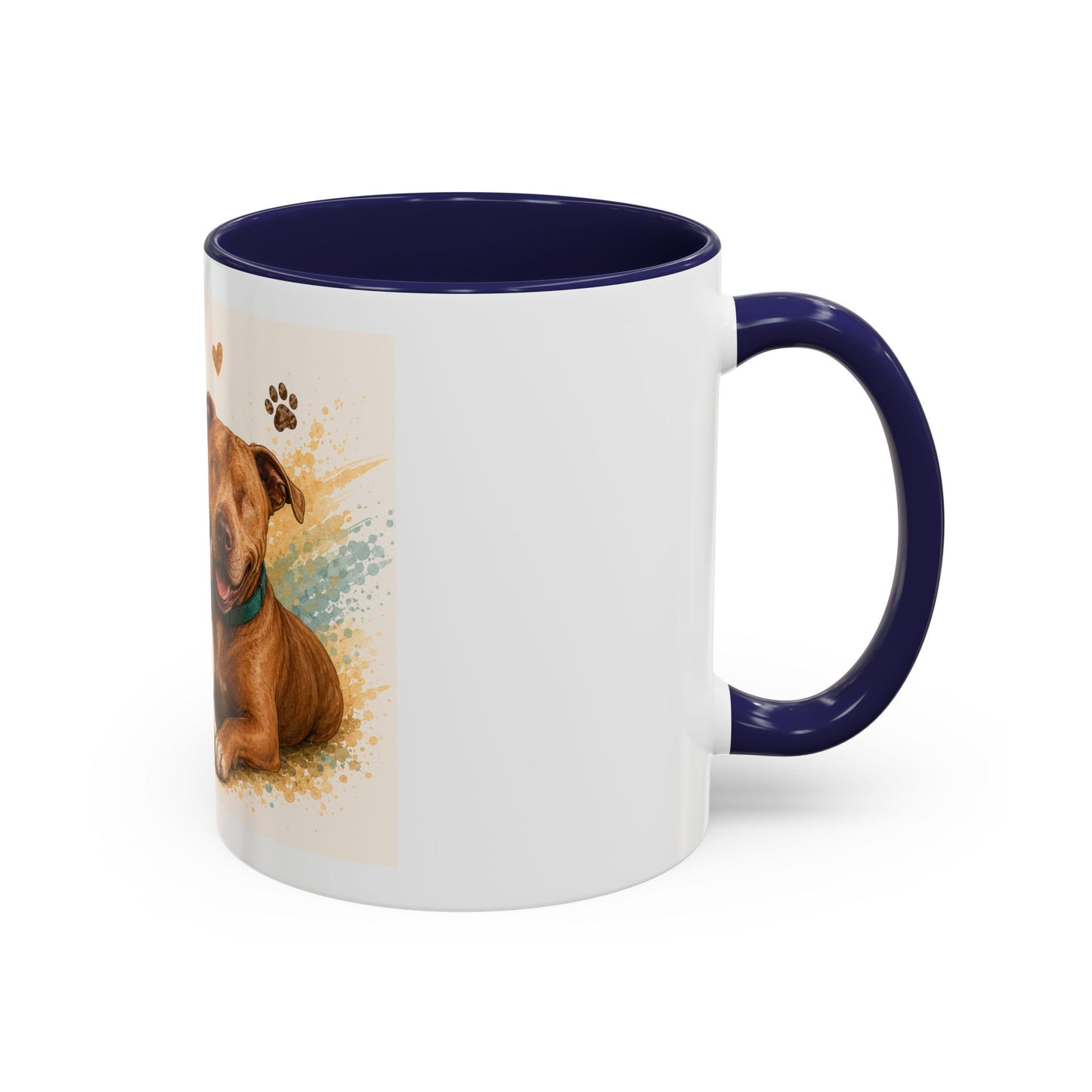 Johnny & Coraline Accent Coffee Mug | Paw print, rainbow