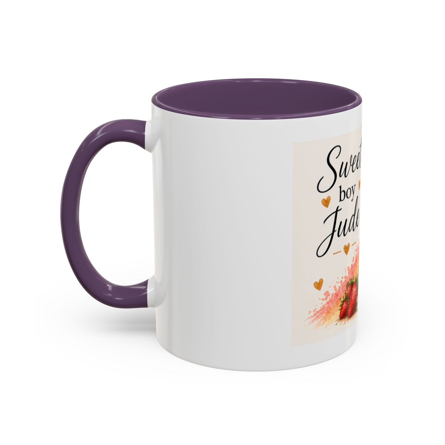 Sweet Boy Jude Accent Coffee Mug | Paw print, rainbow