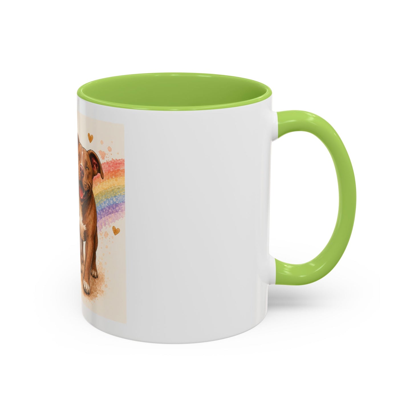 You Were My Heart Dog Accent Coffee Mug | Paw print, rainbow