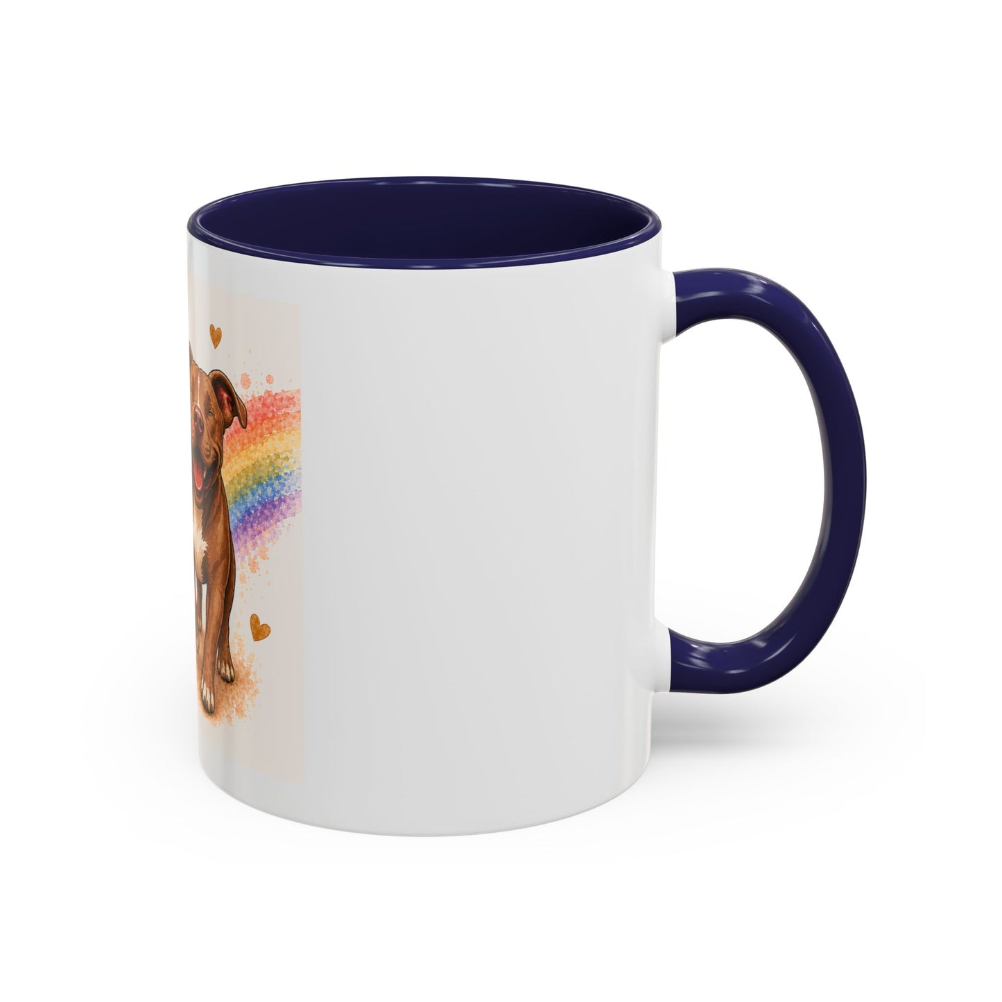 You Had Me At Woof Accent Coffee Mug | Paw print, rainbow