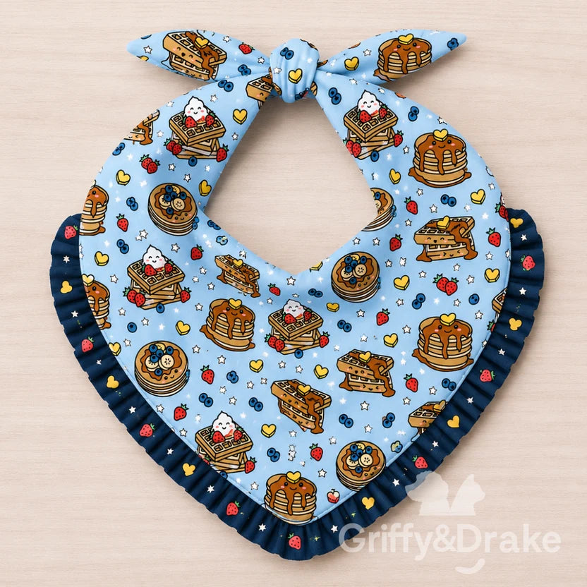 GRIFFY & DRAKE - "Brunch Buddies" Ruffle Bandana) (Weekly Paw Drop Item)