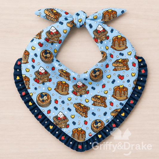GRIFFY & DRAKE - "Brunch Buddies" Ruffle Bandana) (Weekly Paw Drop Item)