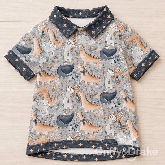 GRIFFY & DRAKE - "Jurassic Tails" Collar Shirt