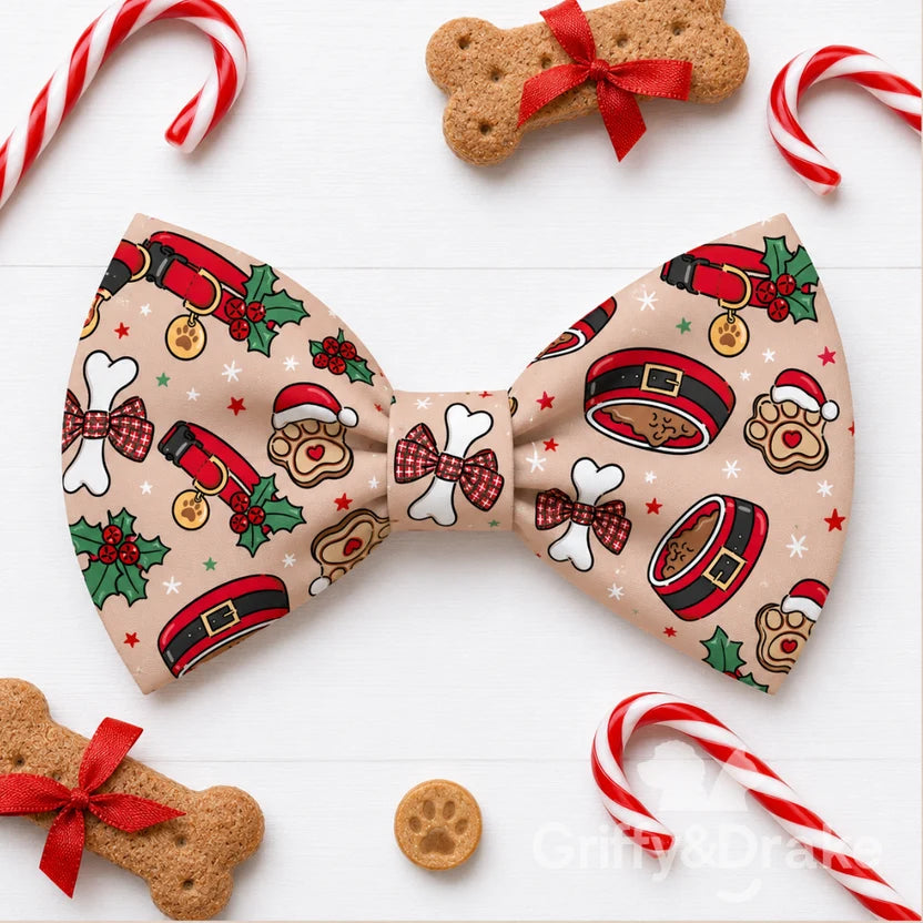 GRIFFY & DRAKE - "Paws for Santa" Bow Tie