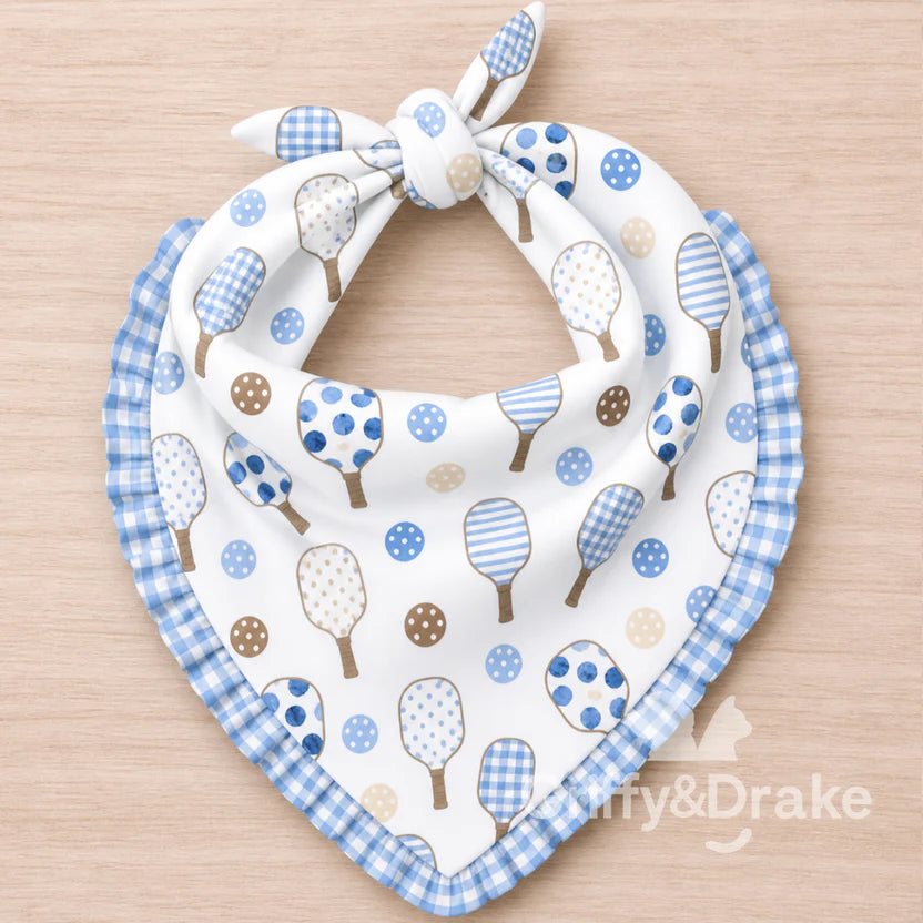 GRIFFY & DRAKE - "Pickleball Pals" Ruffle Bandana