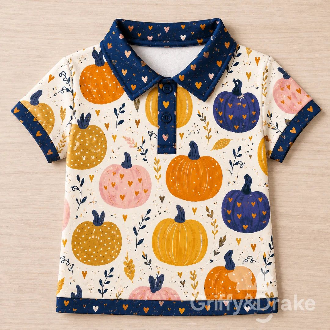 GRIFFY & DRAKE - "Pretty Pumpkins" Collar Shirt