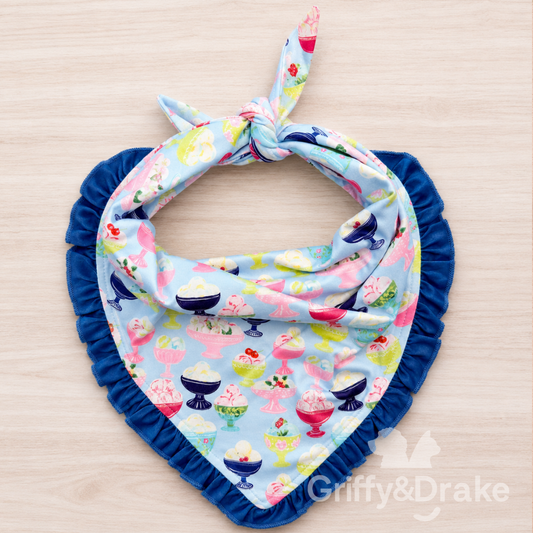 GRIFFY & DRAKE - "Sunday Fun Day" Ruffle Bandana