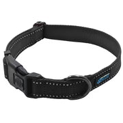 SMALL - Reflective Locking Dog Collar - BLACK