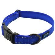 XS - Reflective Locking Dog Collar - BLUE